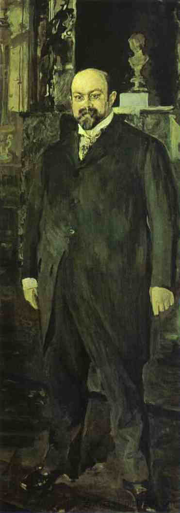 米哈伊尔·莫罗佐夫的肖像 Portrait of Mikhail Morozov (1902)，瓦伦丁·谢罗夫