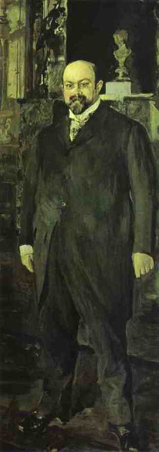 米哈伊尔·莫罗佐夫的肖像 Portrait of Mikhail Morozov (1902)，瓦伦丁·谢罗夫