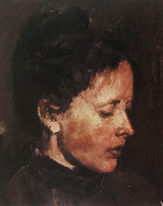 奥尔加·塞洛娃的肖像 Portrait of Olga Serova (1889 – 1890)，瓦伦丁·谢罗夫