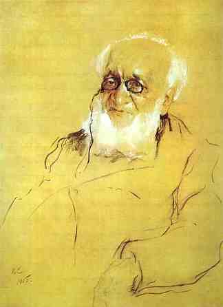P.谢苗诺夫-田-尚斯基的肖像 Portrait of P. Semenov-Tien-Shansky (1905)，瓦伦丁·谢罗夫