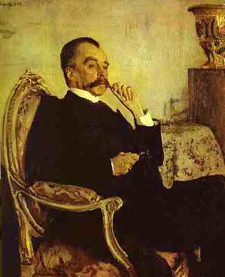 弗拉基米尔·米哈伊洛维奇·戈利岑王子的肖像 Portrait of Prince Vladimir Mikhailovich Golitsyn (1906)，瓦伦丁·谢罗夫