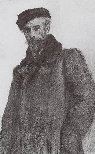 艺术家艾萨克·列维坦的肖像 Portrait of the Artist Isaac Levitan (1900)，瓦伦丁·谢罗夫