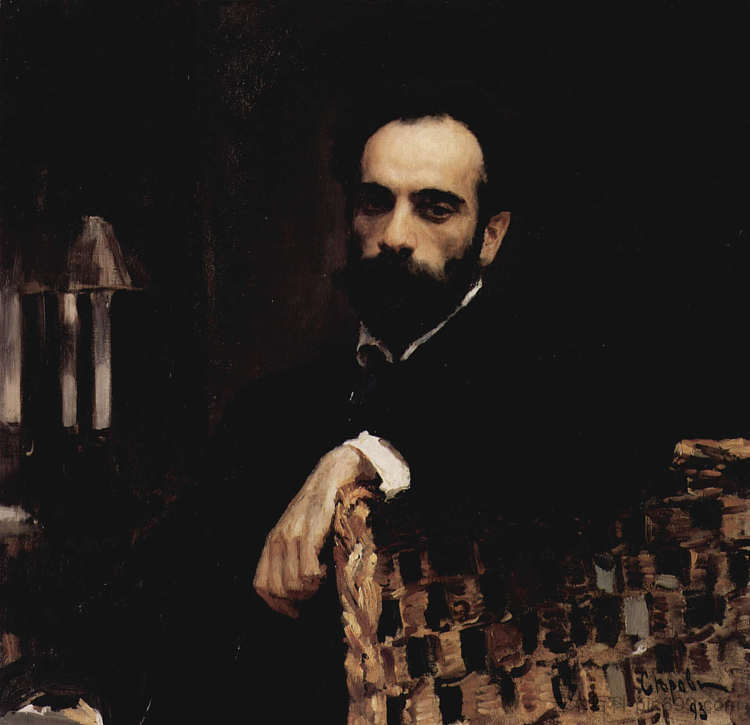 艺术家伊萨克·伊里奇·列维坦的肖像 Portrait of the artist Isaak Ilyich Levitan (1893)，瓦伦丁·谢罗夫