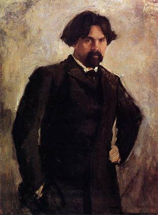 艺术家瓦西里·苏里科夫的肖像 Portrait of the Artist Vasily Surikov，瓦伦丁·谢罗夫