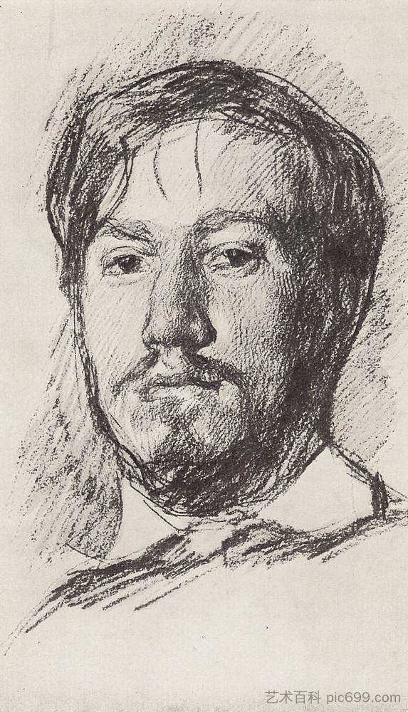 自画像 Self-Portrait (1887)，瓦伦丁·谢罗夫