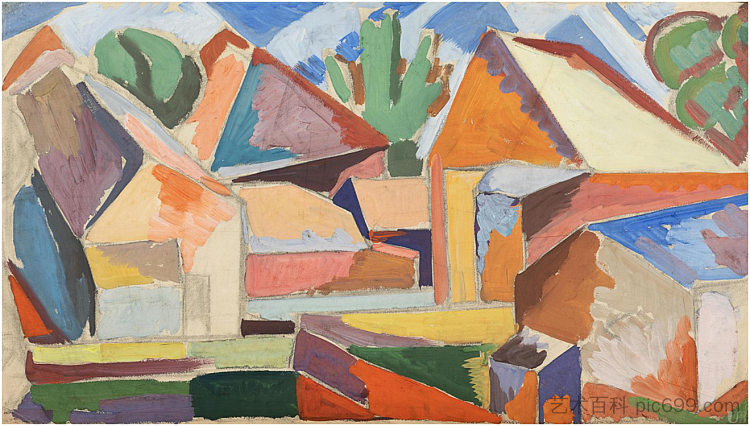 景观 Landscape (c.1959)，瓦列里·拉马赫