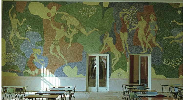 坦波夫化工厂食品区内部的“夏天”面板 Panel 'Summer' in the Interior of the Food Block of the Tambov Chemical Plant (1973)，瓦列里·拉马赫