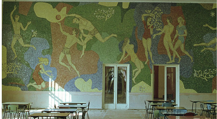 坦波夫化工厂食品区内部的“夏天”面板 Panel 'Summer' in the Interior of the Food Block of the Tambov Chemical Plant (1973),瓦列里·拉马赫