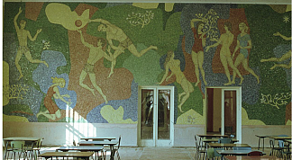 坦波夫化工厂食品区内部的“夏天”面板 Panel ‘Summer’ in the Interior of the Food Block of the Tambov Chemical Plant (1973)，瓦列里·拉马赫