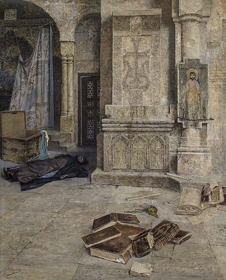 被亵渎的神社 Desecrated Shrine (1895)，瓦尔德格斯·苏伦尼扬茨