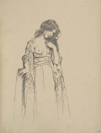 一个女孩的素描 Sketch of a girl，瓦尔德格斯·苏伦尼扬茨
