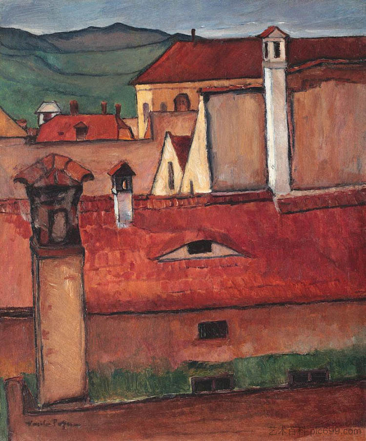 屋顶 Rooftops (1920)，瓦西里·波佩斯库