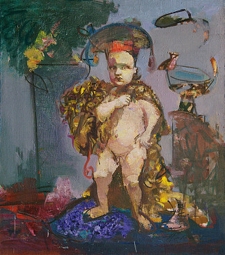 参 孙。来自英雄婴儿系列（双联画的左侧部分） Samson. From the Heroic Babies Series (left part of the diptych) (1989; Odessa,Ukraine                     )，瓦西里·里亚布琴科