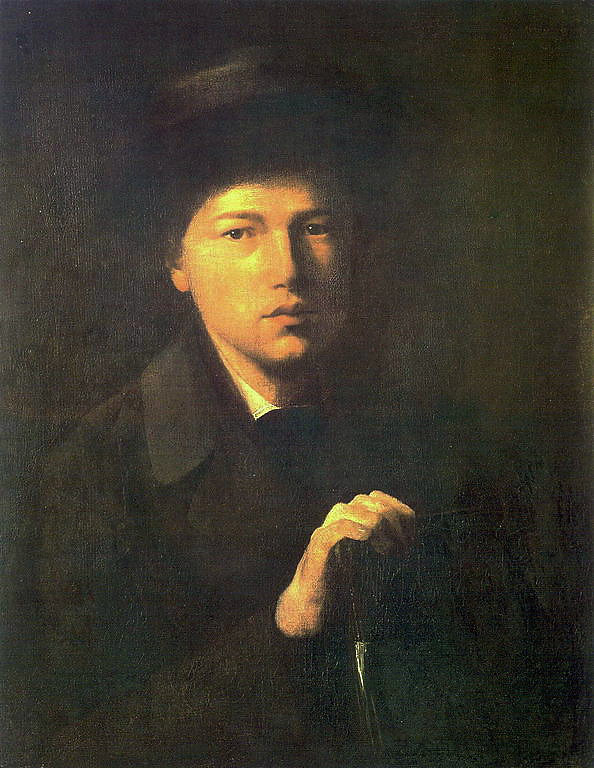 艺术家的兄弟尼古拉·克莱德纳的肖像 Portrait of Nikolai Kridener, the Artist's Brother (1856)，瓦西里佩洛夫