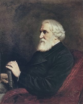 作者伊万·屠格涅夫的肖像 Portrait of the Author Ivan Turgenev (1872)，瓦西里佩洛夫