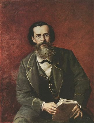 诗人阿波罗·迈科夫的肖像 Portrait of the Poet Apollon Maikov (1872)，瓦西里佩洛夫