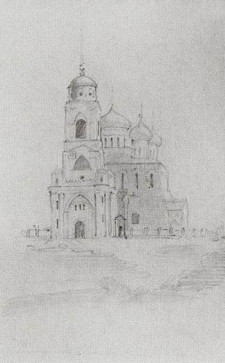 弗拉基米尔圣母升天大教堂 Assumption Cathedral in Vladimir (1860)，瓦西里波列诺夫
