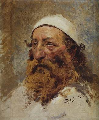 犹太男子的头 Head of Jewish Man (1884)，瓦西里波列诺夫