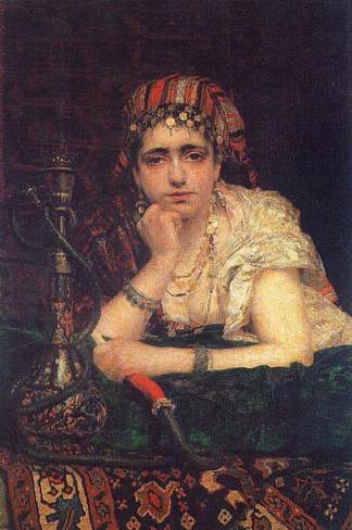 宫女 Odalisque (1875)，瓦西里波列诺夫