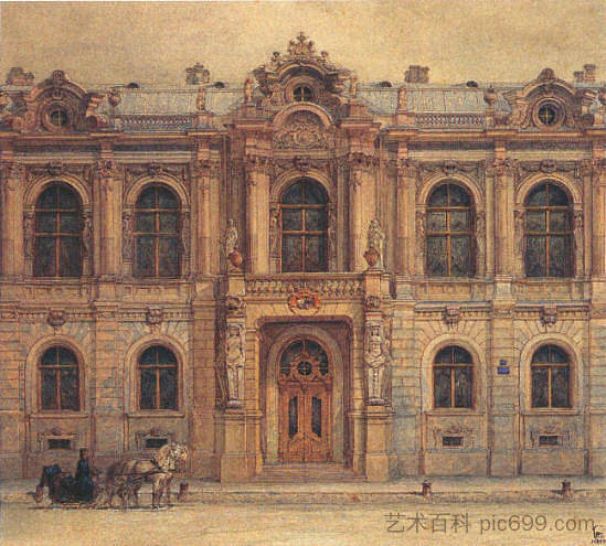 尤苏波娃伯爵夫人的宅邸 The mansion of Countess Z. I. Yusupova (1866)，瓦西里·萨多维尼科夫