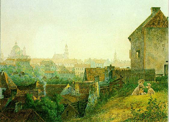 维尔纽斯市全景从Subachius街 Vilnius City Panorama from Subachius street (1848)，瓦西里·萨多维尼科夫