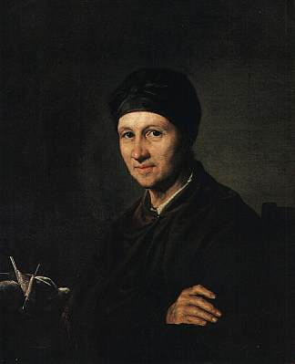 A.I.特罗皮尼纳的肖像 Portrait of A. I. Tropinina (1820)，瓦西里·特罗平宁