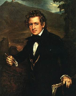 卡尔·布鲁洛夫的肖像 Portrait of Karl Brulloff (1836)，瓦西里·特罗平宁