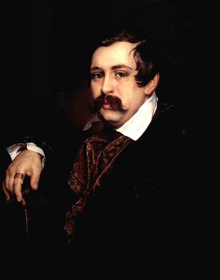 弗拉基米尔·阿尔捷米耶维奇·拉耶夫斯基的肖像 Portrait of Vladimir Artemyevitch Rajewski (1846)，瓦西里·特罗平宁