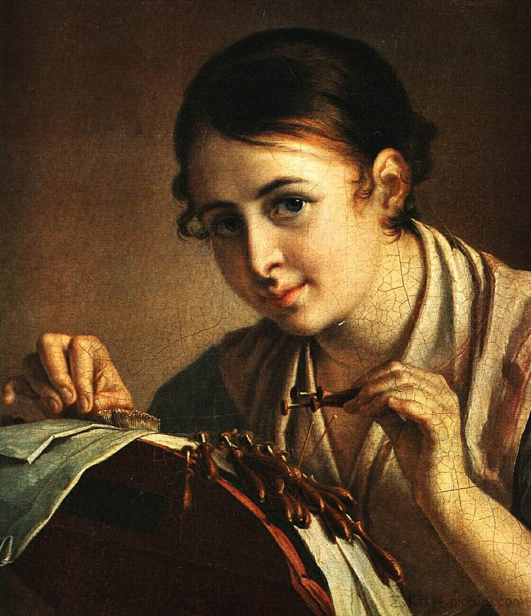 花边匠 The Lacemaker (1823)，瓦西里·特罗平宁