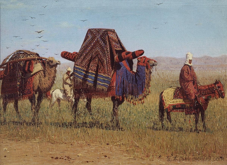 吉尔吉斯人的迁徙 Migration of the Kirghiz (1870)，瓦西里·维列什查金