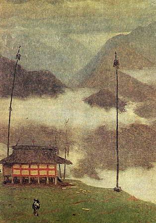 塔西丁修道院附近的山脉 Mountains near Tassiding monastery (1875)，瓦西里·维列什查金