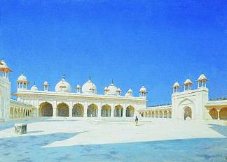 莫蒂清真寺（珍珠清真寺），阿格拉 Moti Masjid (Pearl Mosque), Agra (1874 – 1876)，瓦西里·维列什查金
