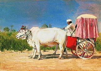德里的车辆 Vehicle in Delhi (1875)，瓦西里·维列什查金