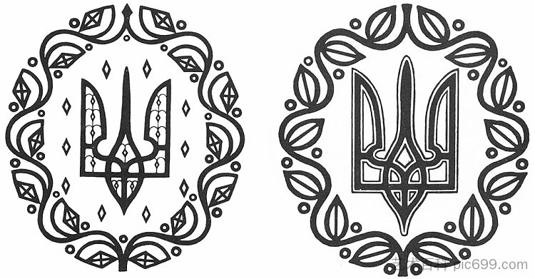 乌克兰人民共和国大大小小的国徽 Large and small state emblems of the Ukrainian People's Republic (1918),瓦西尔·克里切维斯基