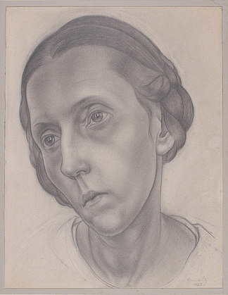 女性肖像 Female Portrait (1923)，瓦西尔耶尔洛夫