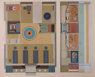 哈尔科夫的先驱者和十月宫。室内设计项目 Palace of Pioneers and Octobrists in Kharkov. Interior Design Project (1935)，瓦西尔耶尔洛夫