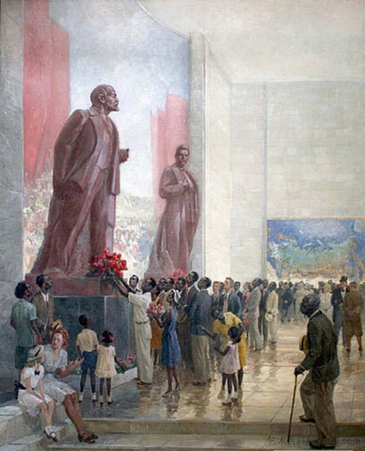 远大的期望。1939年纽约世界博览会上的苏联馆 Great Expectations. USSR pavilion on 1939 New York World's Fair (1947)，维纳明克雷默