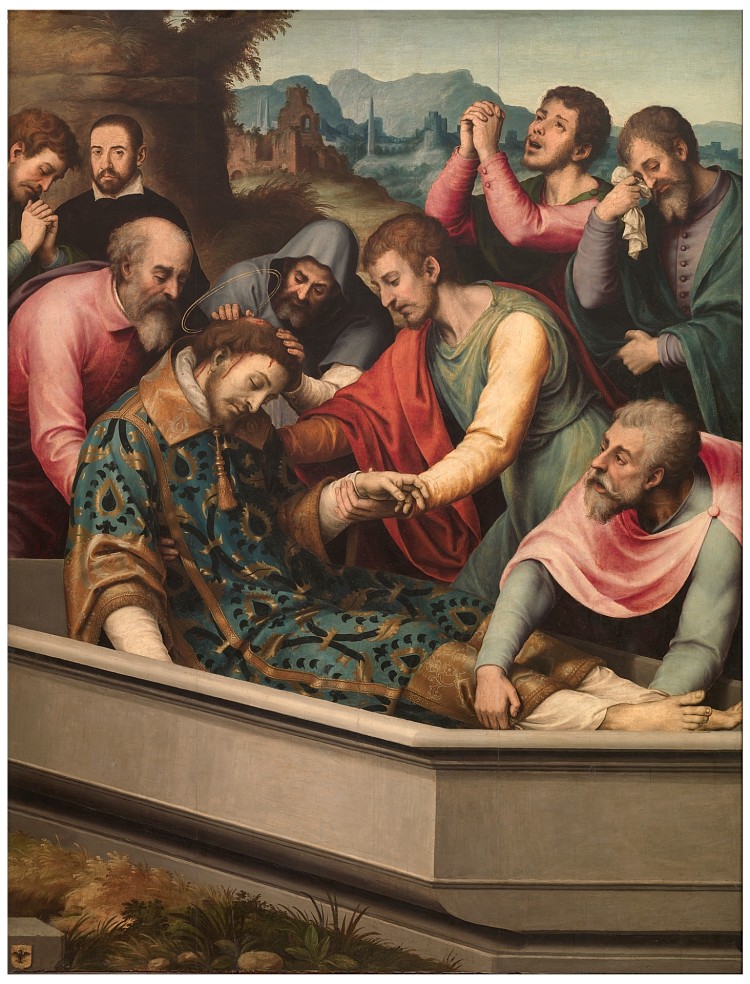 圣斯蒂芬的葬礼 Entierro De San Esteban (1555 - 1562)，维森特·胡安·马西普