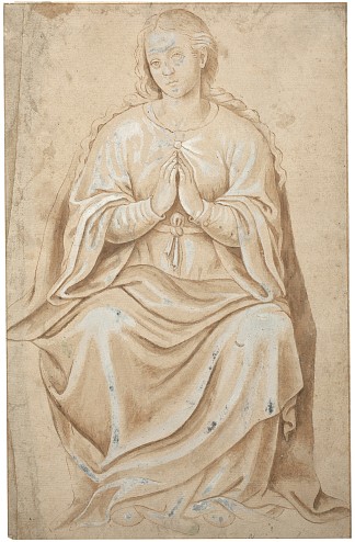 圣母，坐着 La Virgen, Sedente (c.1555)，维森特·胡安·马西普