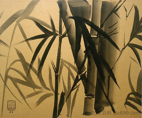 无题（竹子） Untitled (Bamboos)，维森特·曼纳萨拉