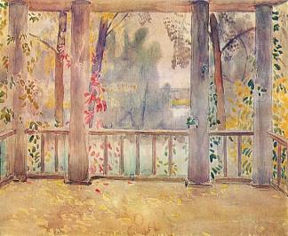 在塔鲁萨的阳台上 On a Balcony in Tarusa (1905; Tarusa,Russian Federation                     )，鲍里索夫·穆萨托夫