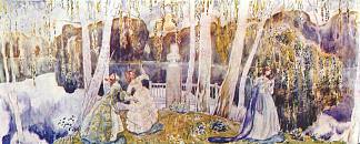 春天的故事（面板草图） Spring Tale (sketch for a panel) (c.1904; Tarusa,Russian Federation                     )，鲍里索夫·穆萨托夫