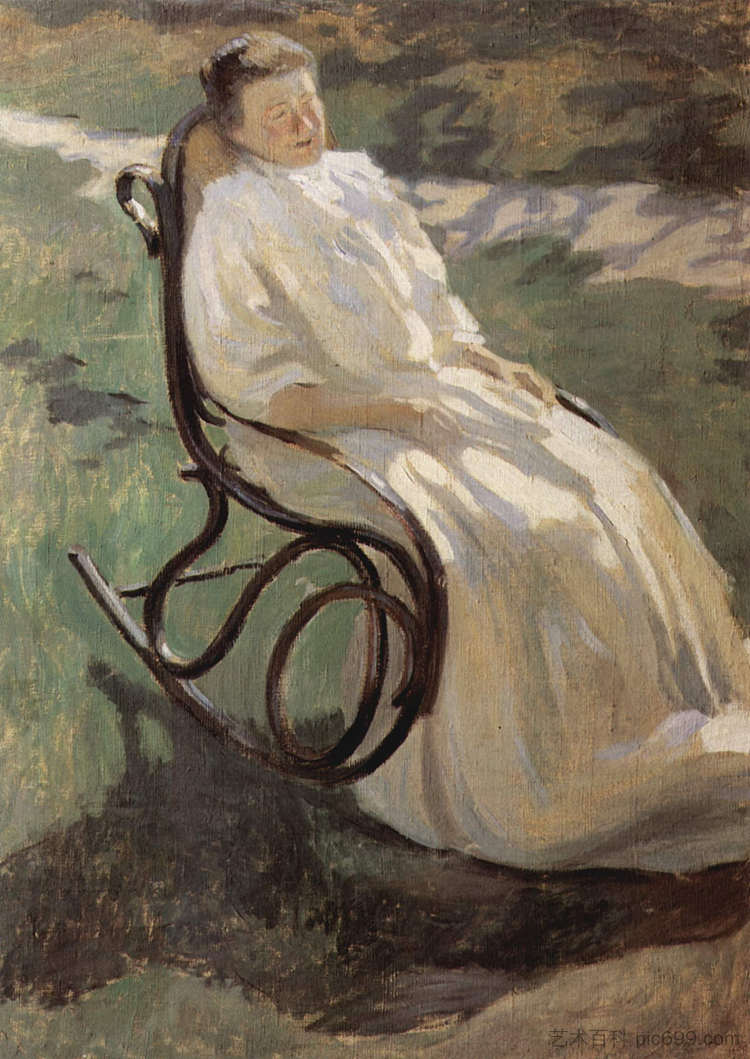 摇椅上的女人 Woman in rocking chair (1897; Saratov,Russian Federation  )，鲍里索夫·穆萨托夫