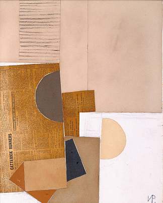 白色、灰色和赭石抽象 Abstract in White, Grey and Ochre (1949)，维克多帕斯莫尔