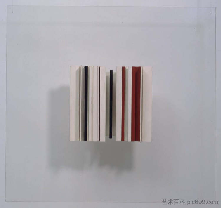 白色、黑色和栗色浮雕结构 Relief Construction in White, Black and Maroon (1962 - 1963)，维克多帕斯莫尔