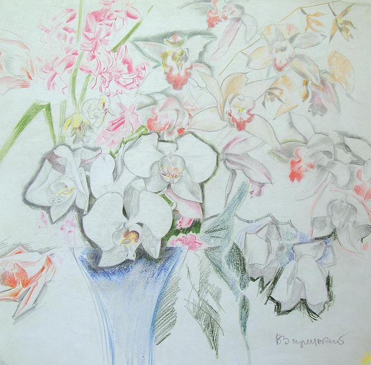 花 Flowers (c.1970)，维克多扎雷茨基