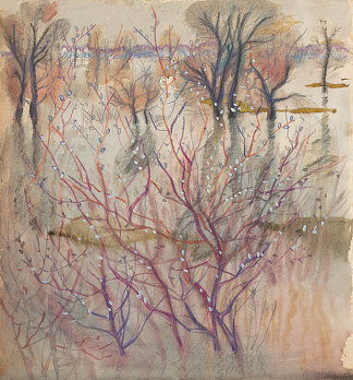 猫柳 Pussy Willows (c.1980)，维克多扎雷茨基