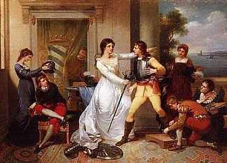 多娜·菲利帕·德·维尔赫纳（Dona Filipa de Vilhena）封爵她的声音 Dona Filipa de Vilhena knighting her sons (1801)，弗朗西斯科·维埃拉