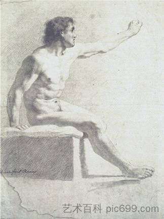 男模特 Modelo masculino (1792)，弗朗西斯科·维埃拉