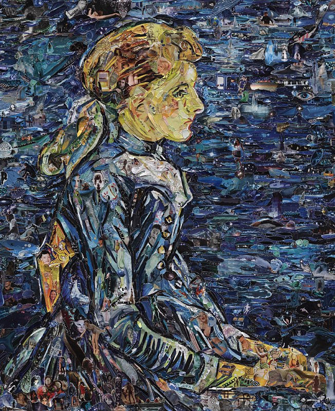 艾德琳·拉沃的肖像，在梵高之后（杂志图片2） Portrait of Adeline Ravoux, after Van Gogh (Pictures of Magazines 2) (2012)，维克·马尼斯